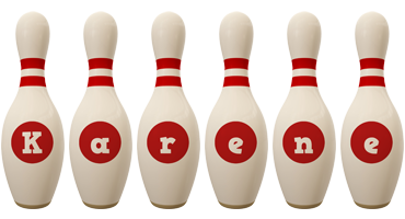 Karene bowling-pin logo