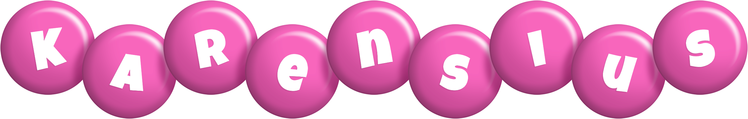 Karensius candy-pink logo