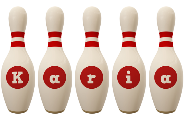 Karia bowling-pin logo
