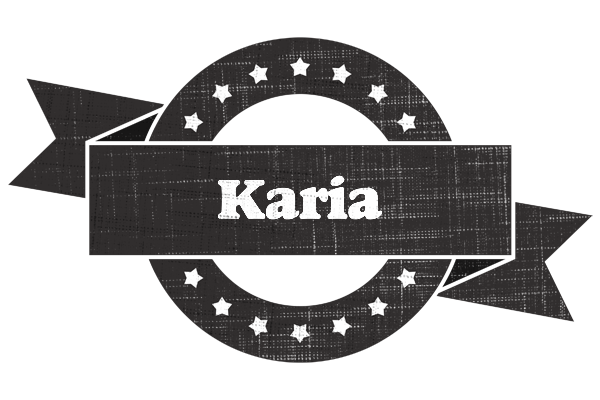 Karia grunge logo