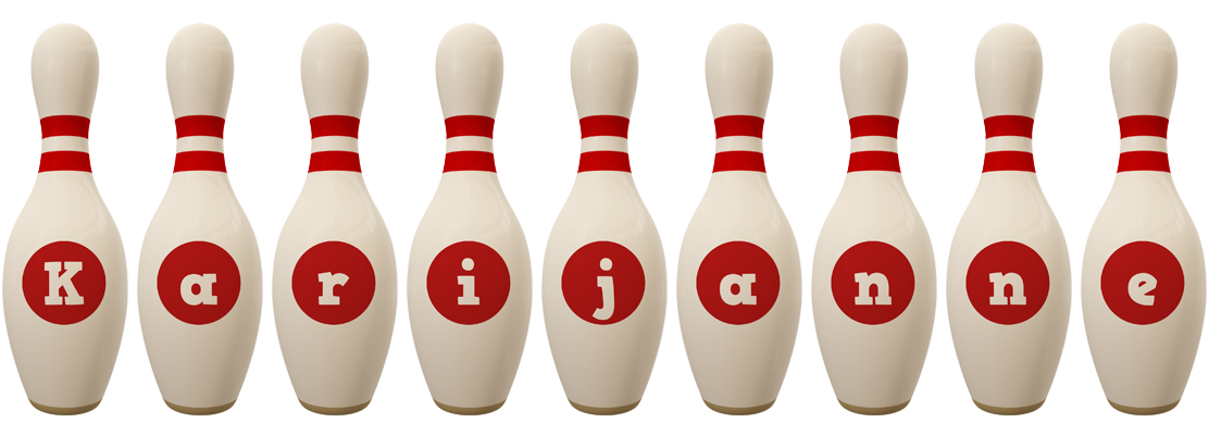 Karijanne bowling-pin logo