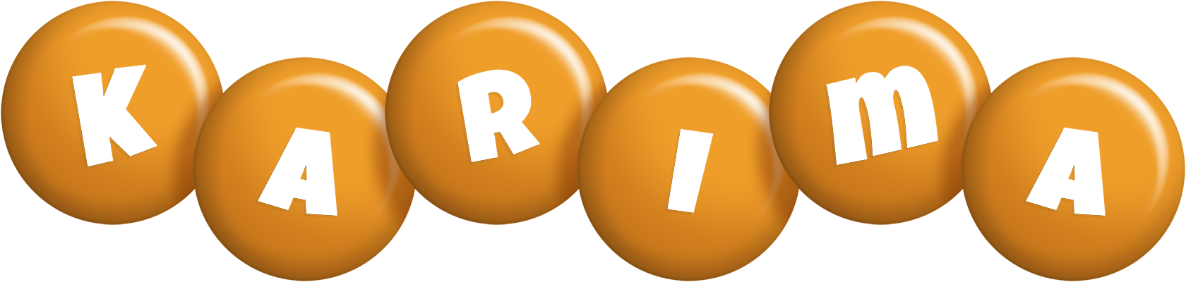 Karima candy-orange logo