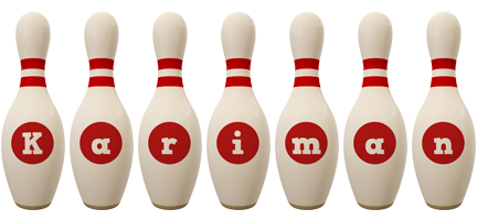 Kariman bowling-pin logo