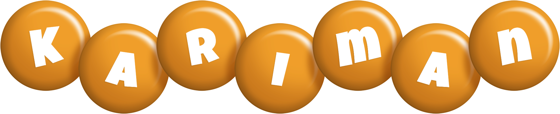 Kariman candy-orange logo