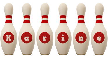 Karine bowling-pin logo