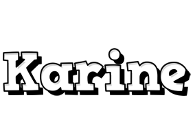 Karine snowing logo