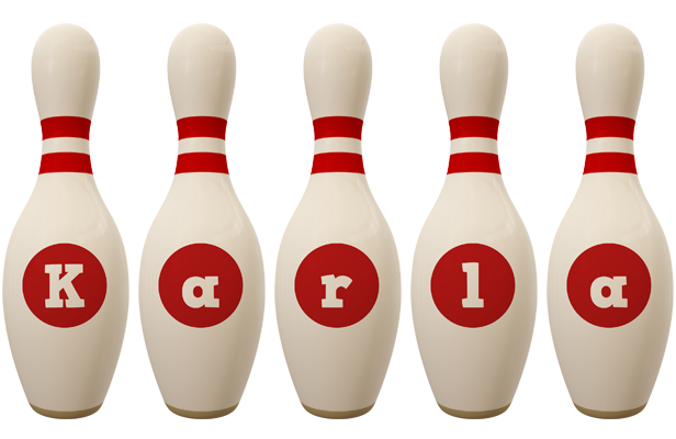 Karla bowling-pin logo