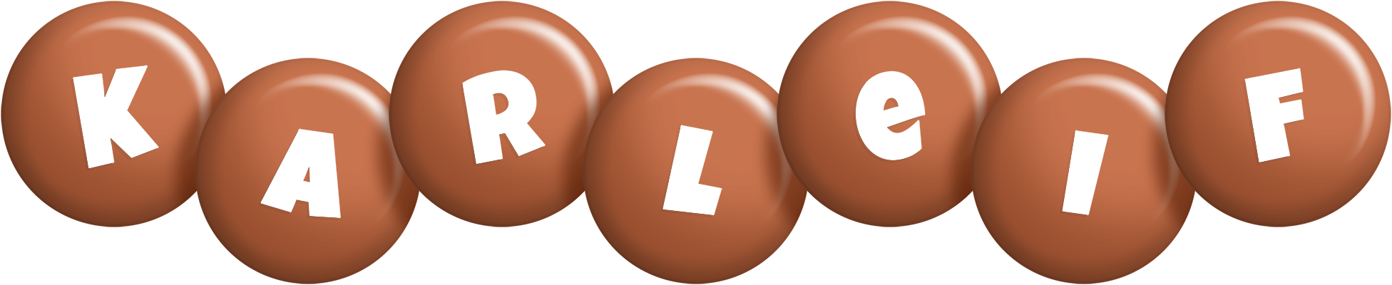Karleif candy-brown logo