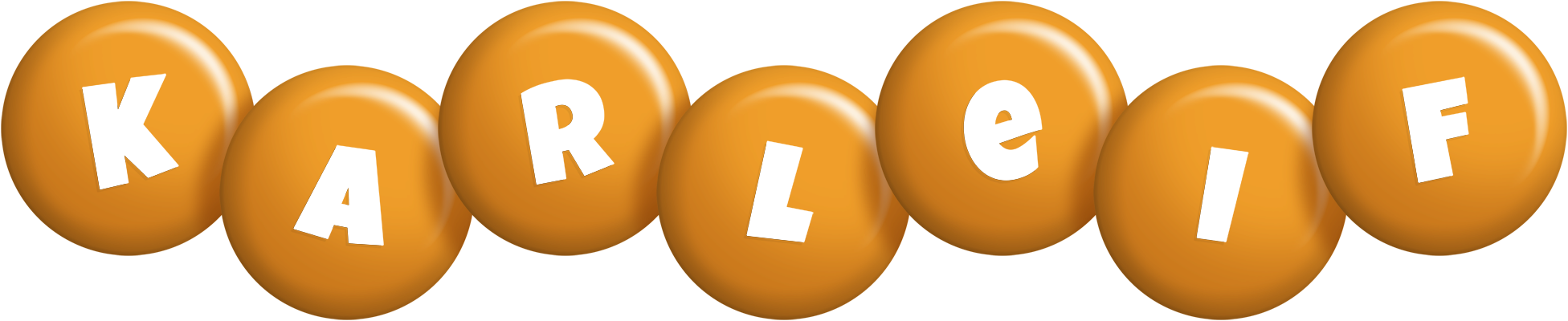 Karleif candy-orange logo