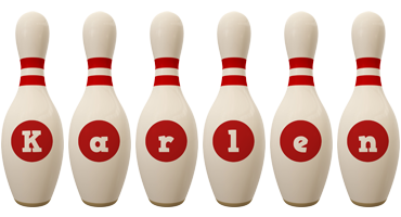 Karlen bowling-pin logo