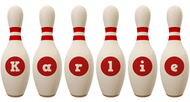 Karlie bowling-pin logo