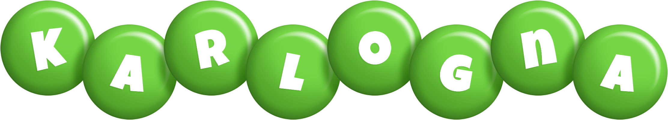 Karlogna candy-green logo