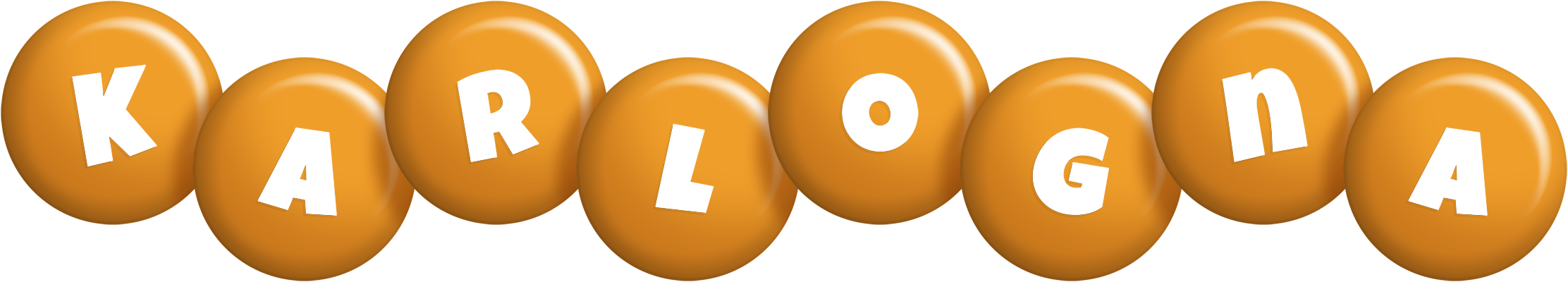 Karlogna candy-orange logo
