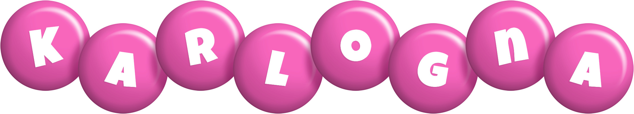 Karlogna candy-pink logo
