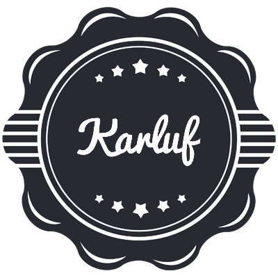 Karluf badge logo