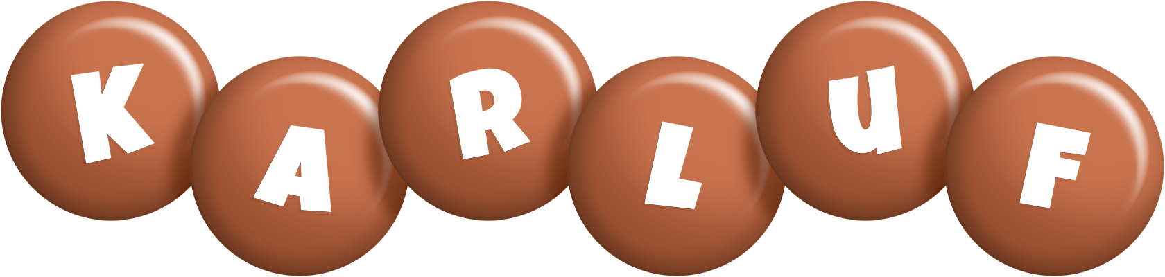 Karluf candy-brown logo