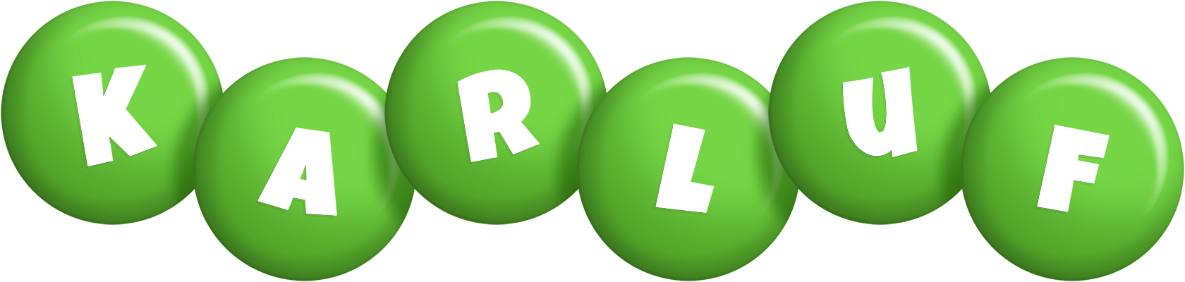 Karluf candy-green logo