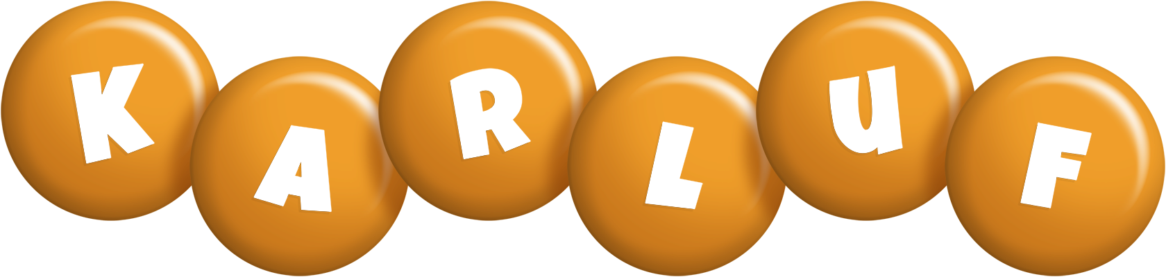 Karluf candy-orange logo