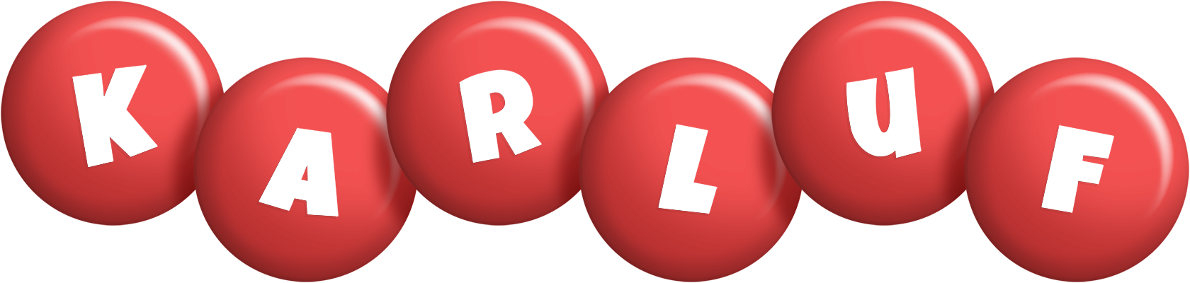 Karluf candy-red logo