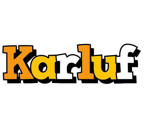 Karluf cartoon logo