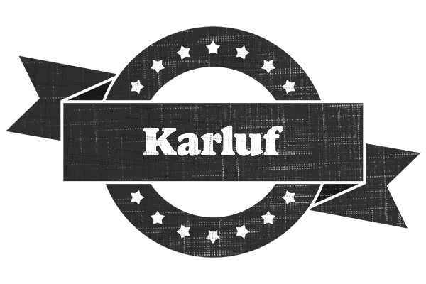 Karluf grunge logo