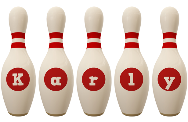 Karly bowling-pin logo