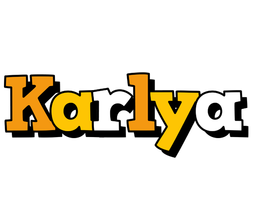 Karlya cartoon logo