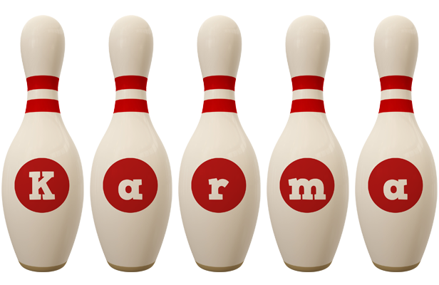 Karma bowling-pin logo