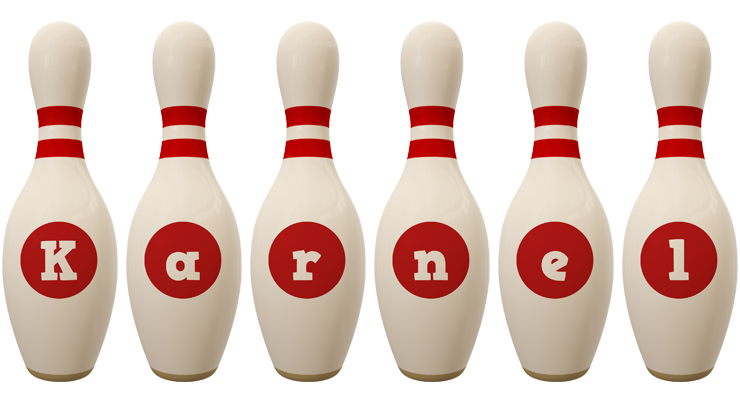 Karnel bowling-pin logo