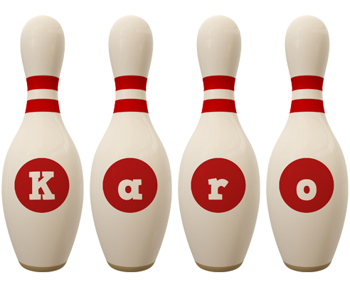 Karo bowling-pin logo