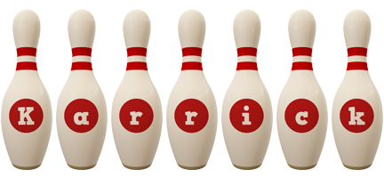 Karrick bowling-pin logo