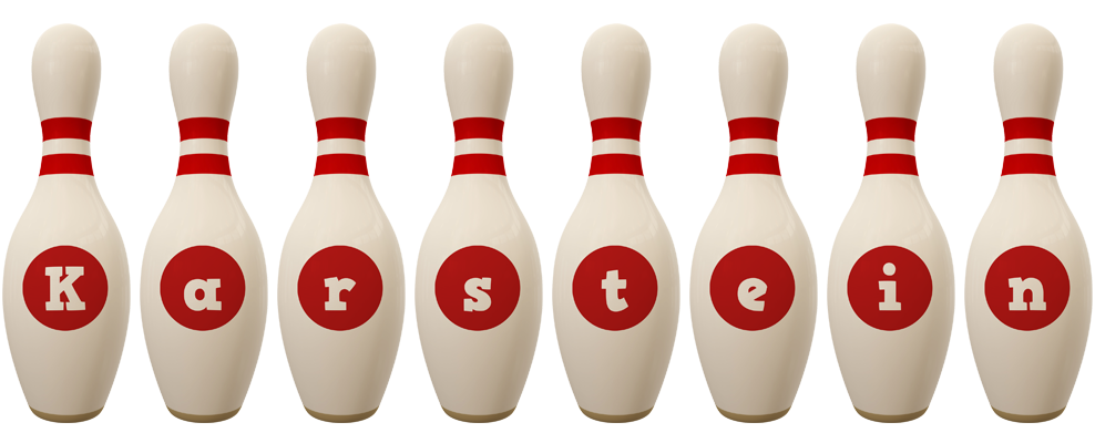 Karstein bowling-pin logo