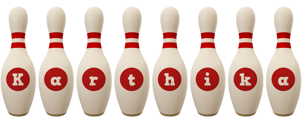 Karthika bowling-pin logo