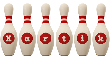 Kartik bowling-pin logo