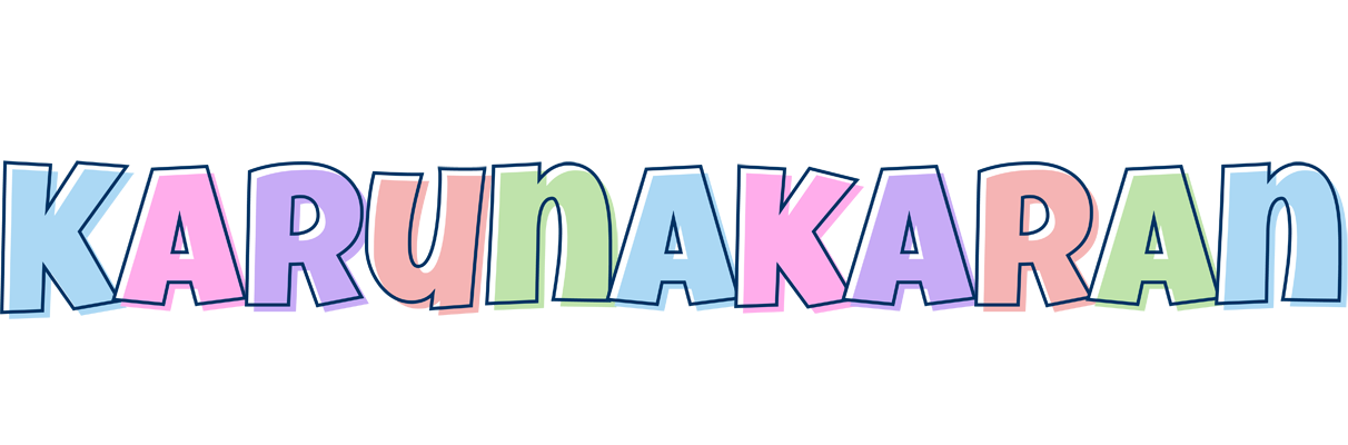 Karunakaran pastel logo