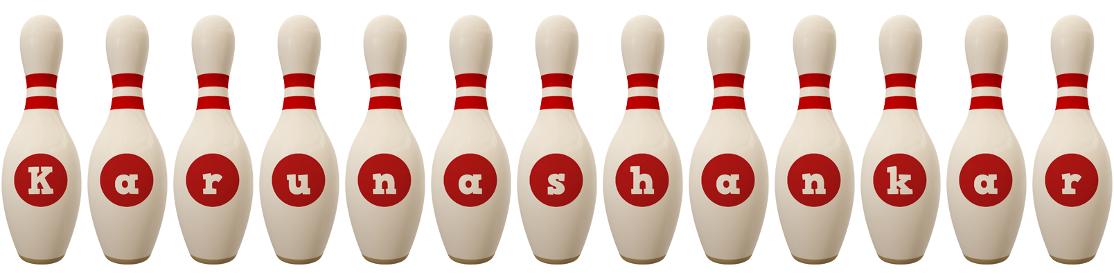 Karunashankar bowling-pin logo