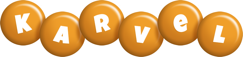 Karvel candy-orange logo