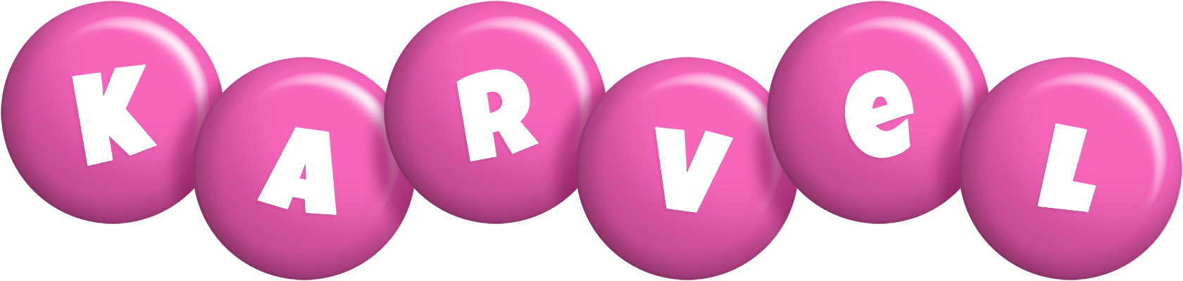 Karvel candy-pink logo