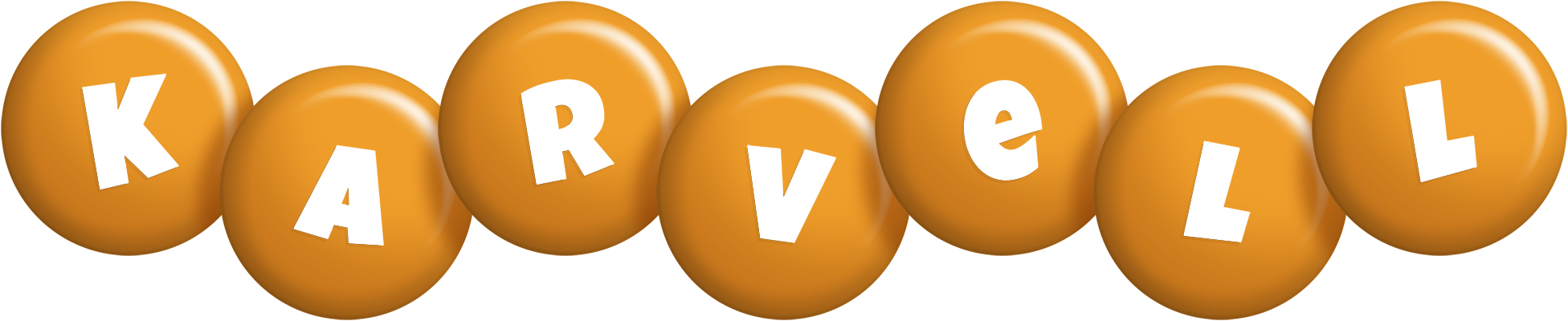 Karvell candy-orange logo