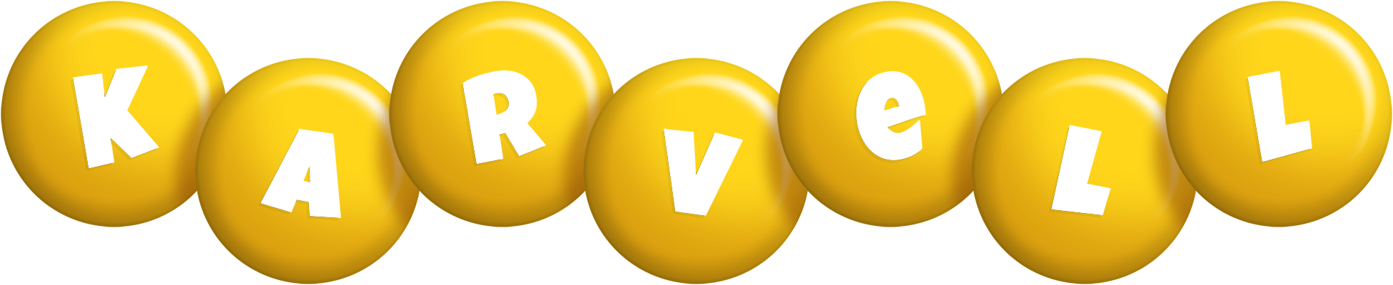 Karvell candy-yellow logo