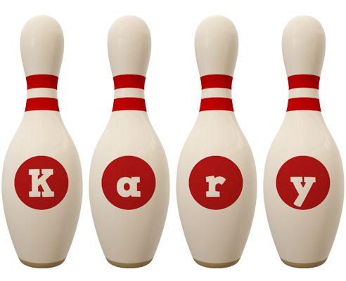 Kary bowling-pin logo
