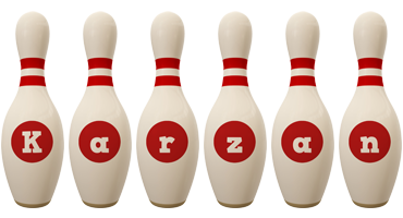 Karzan bowling-pin logo