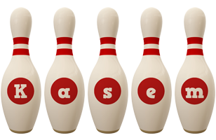 Kasem bowling-pin logo