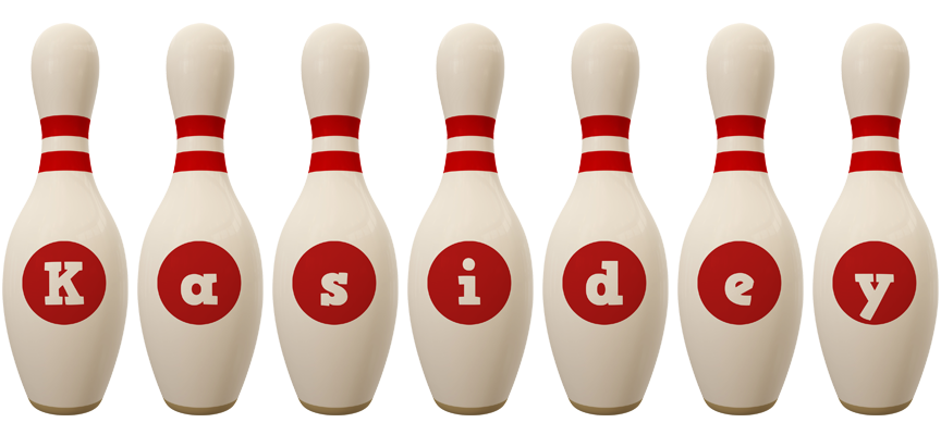 Kasidey bowling-pin logo
