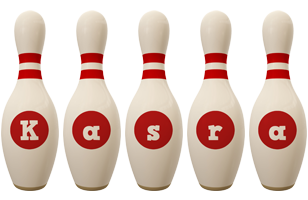 Kasra bowling-pin logo