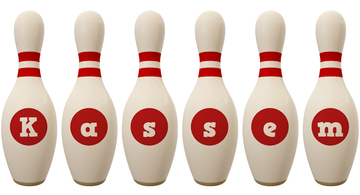 Kassem bowling-pin logo