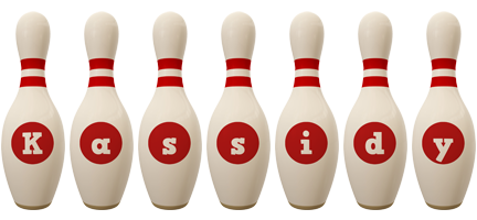 Kassidy bowling-pin logo