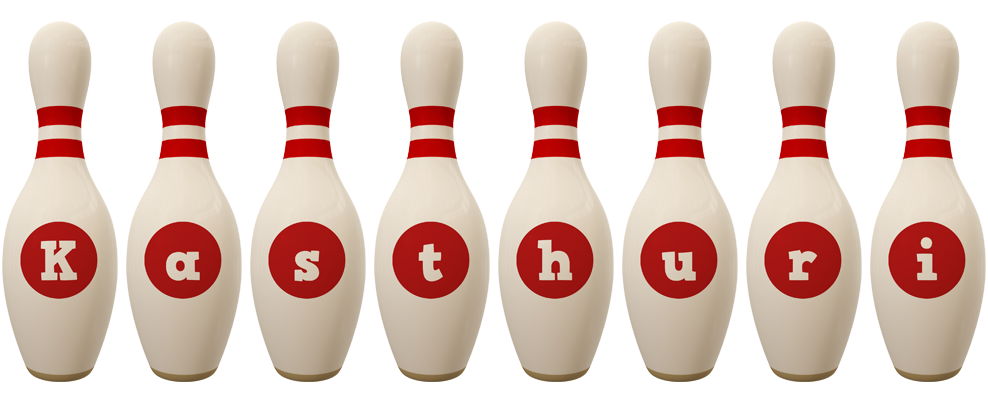 Kasthuri bowling-pin logo