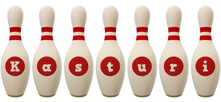 Kasturi bowling-pin logo