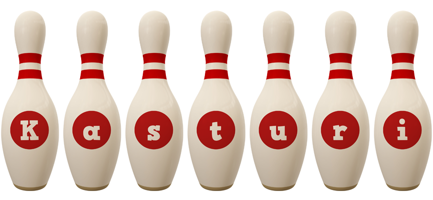 Kasturi bowling-pin logo
